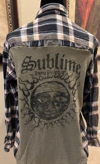 Vintage Black/Khaki/White Flannel Shirt Sublime