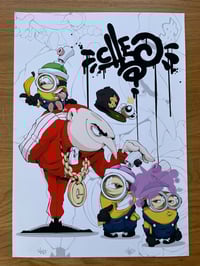 Gru Cru Artist Proof print.. A3 Cheo Signed + Cheo Bee