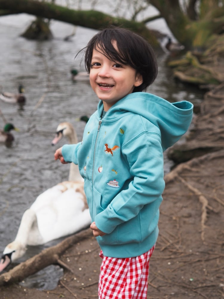 Image of Summer Sprinkles - Teal zipped hoody