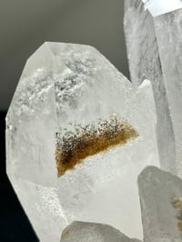 Image 8 of Clear Quartz Points Cluster With Chlorite Inclusions Statement Piece #2543