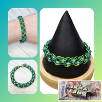Image 1 of Beaded Jelly Beans on Parade Chainmaille Bracelet