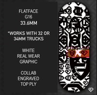 Image 1 of FLATFACE G16 COLLAB 33.6MM (WHITE) W/ COLLAB ENGRAVED TOP PLY