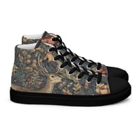 Image 14 of Boho Nature Cottagecore Inspired Deer In a Forest Women’s high top canvas shoes