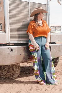 Image 3 of plus size tummy control Aztec side panel 