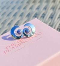 Mini Swirl Opal Studs