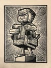 Chicken Jockey Block Print
