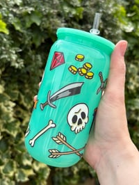 Image 1 of Gelatinous Cup | D&D Themed Plastic Tumbler with Straw | Gelatinous Cube Cup