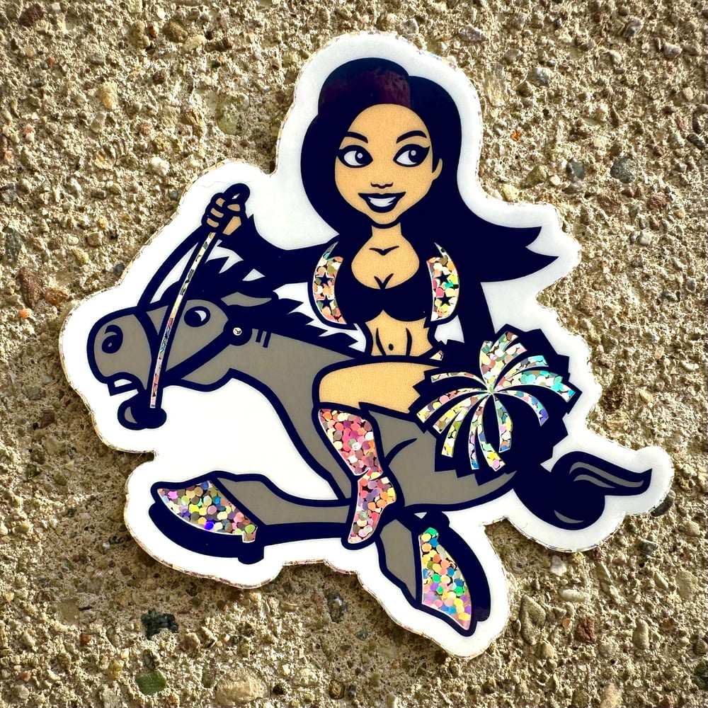 Cowboys Cheerleaders Mascot Sticker
