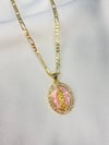 San Judas Pink Diamond Oval Necklace