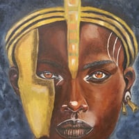 Image 4 of Warrior Original Acrylic Painting 