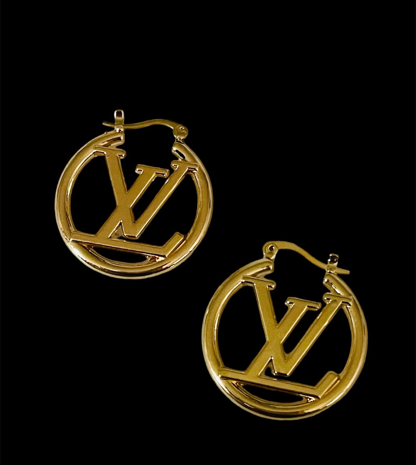 LV Gold Hoop Earrings