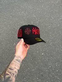 Image 1 of TWO TONE GOTH BLACK NEW YORK YANKEES CUSTOM FITTED CAP