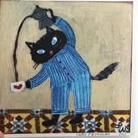 Image 3 of Small square print-Cat’s Pyjamas 