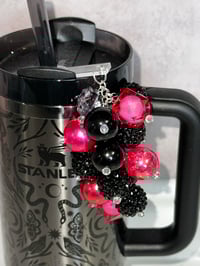 Image 4 of Black & Pink Tumbler Straw Bauble