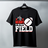 Image 1 of My Heart is on that field shirt 2