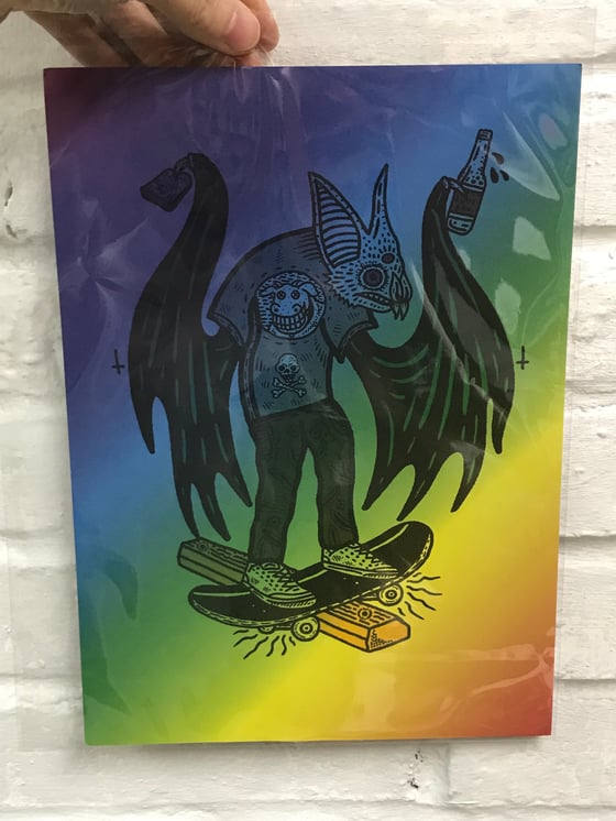 Image of BAT SLAPPY RAINBOW PRINT