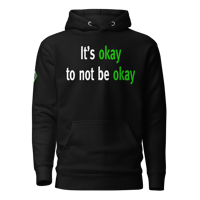 Image 1 of "It's okay to not be okay" Black Adult Pullover Hoodie