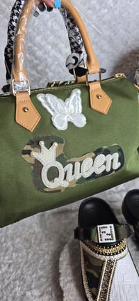 Image 5 of Size 9 White & Camo Fierce & Fab Crocs, Speedy, Hat