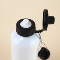 Image 5 of 6PCS/Lot 400/500/600/750ml White Blank Sublimation Water Bottle with Carabiner Aluminum Leakproof Ke