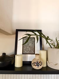 Framed Floral Block Print