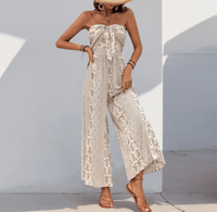 Image 1 of By Your Side Tube Top Flare Trousers Jumpsuit