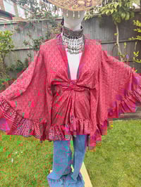 Image 2 of Amara Wrap dress -Red and Purple