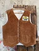 Vintage Leather Sherpa Vest 