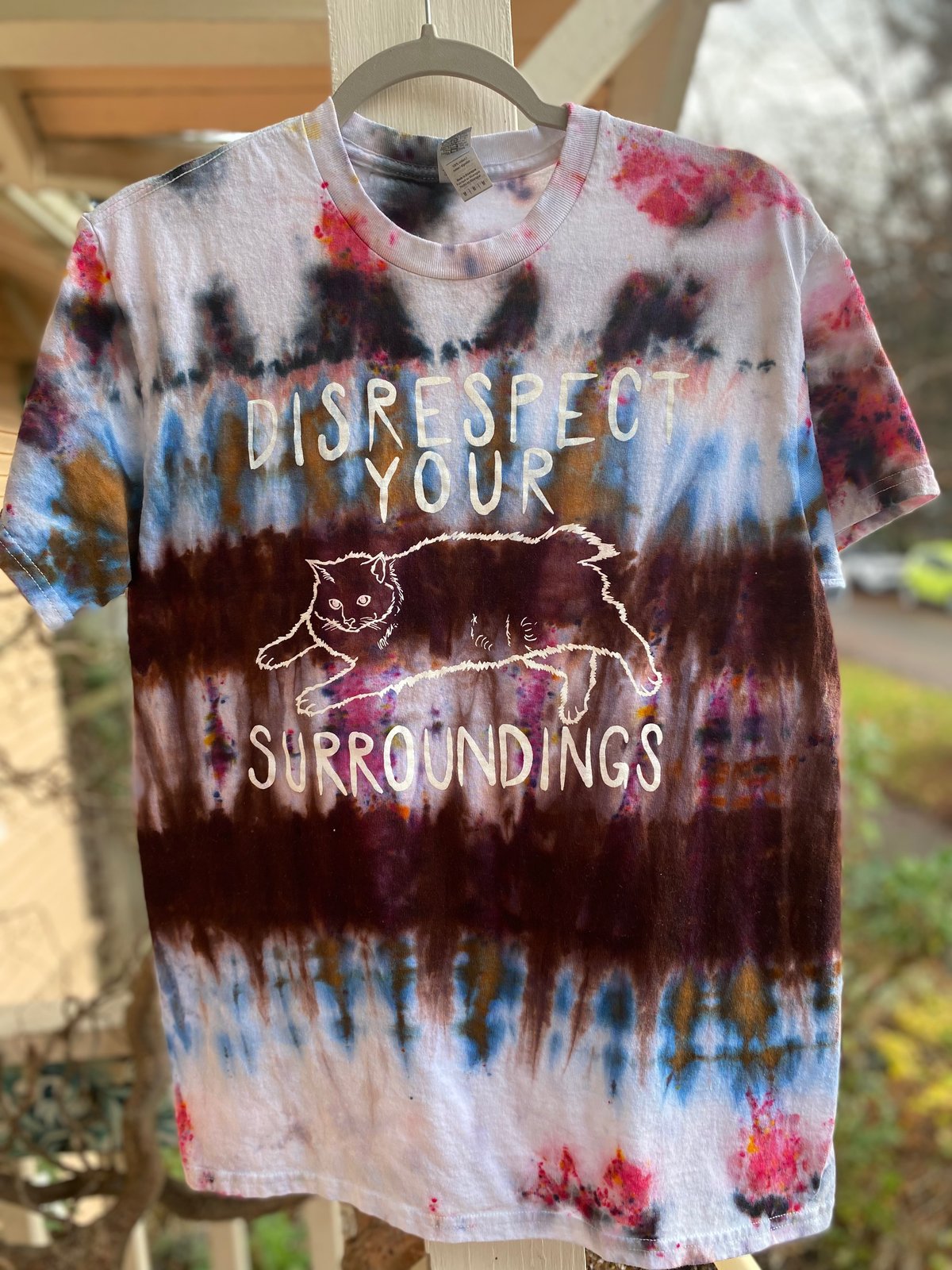 Image of MEDIUM Disrespect Your Surroundings Tie Dye Shirt 6