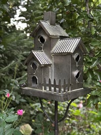 Image 4 of Verdigris Three Storey Birdhouse