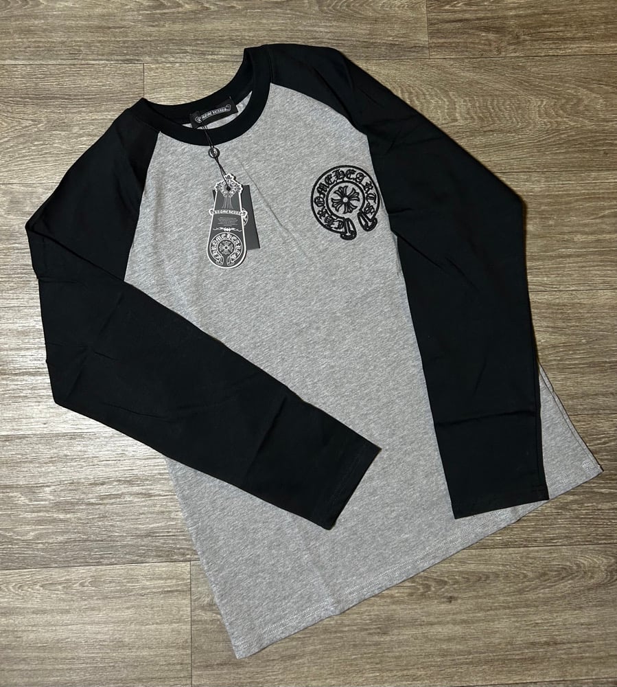 Image of Chrome Hrts Gray Long Sleeve Shirt