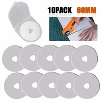 Image 3 of 10pcs 28/45/60mm Rotary Cutter Blades Circular Cutting Patchwork Fabric Leather Refill Blades Replac