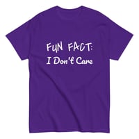 Image 5 of Unisex classic tee,  Fun Fact I Don’t Care Shirt | Funny Sarcastic Graphic Tee