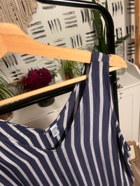 Image 2 of Old Navy blue and gray stripe top