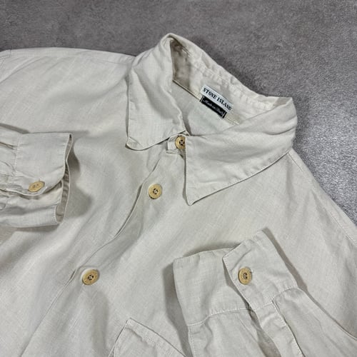 Image of SS 2000 Stone Island Lino Flax Shirt, Size Large
