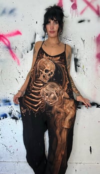 Image 5 of “ETERNAL LOVE” CUSTOM BLEACH PAINTED OVERSIZED ROMPER LARGE