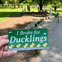 Image 2 of I Brake for Ducklings Bumper Sticker