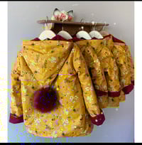Image 1 of Mustard floral winter coat 