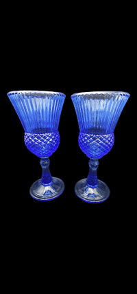 Image 9 of 3 Piece Avon Fostoria Cobalt George & Martha Washington