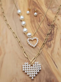 Image 3 of Perler double hearts necklace set