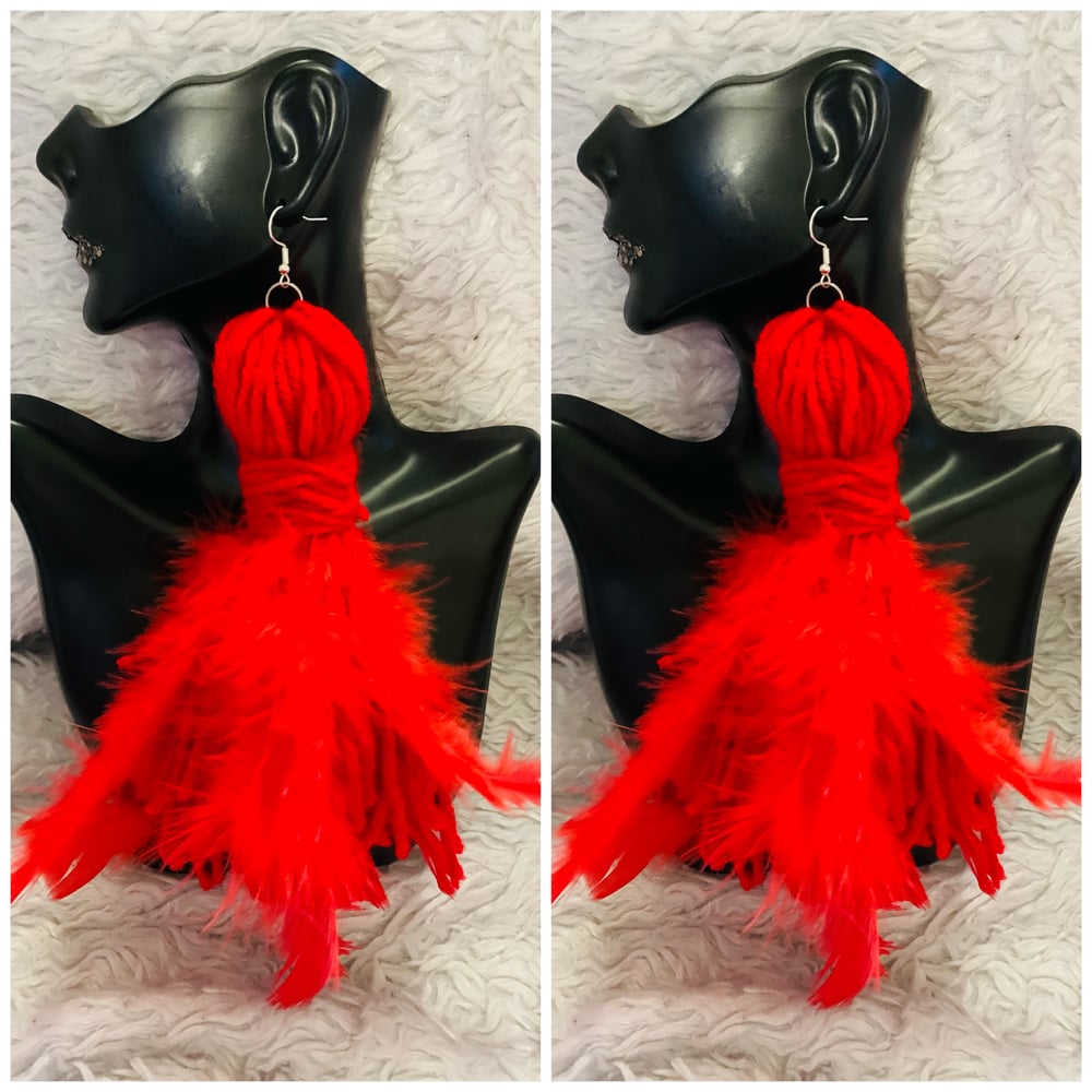 Image of Red Boa earrings 