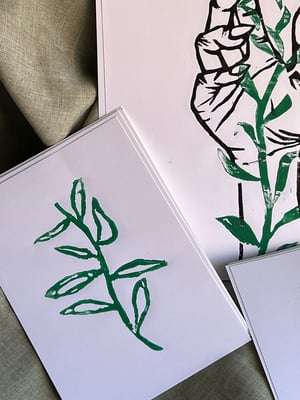 Image of ‘Leaves’ Lino Print