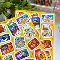 Image 2 of Snack Sticker Sheet | Matte & Embossed Sticker Sheet