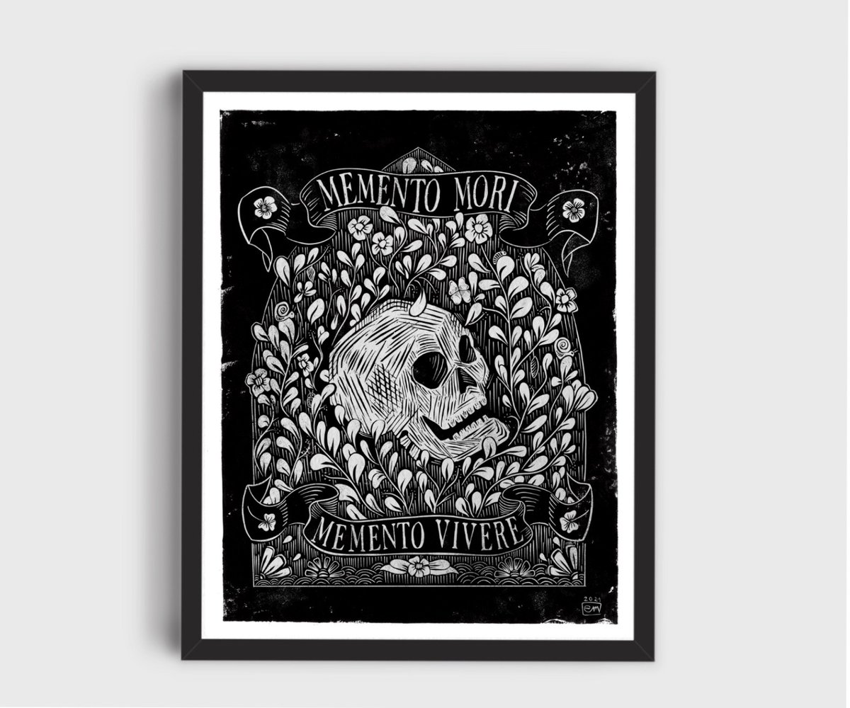 Memento Mori, Memento Vivere Art Board Print for Sale by Antrhopoid  Emporium