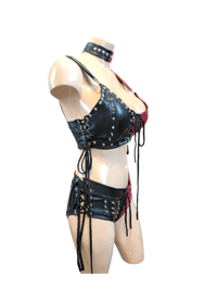 Image 3 of Harlequin red and black 3 piece set 