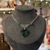 Aventurine & Leaf Necklace