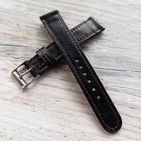 Image 4 of Black Chevre 40's Style Strap w/full stitching