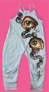 Image 1 of “DIAMOND EYES” CUSTOM PAINTED BAGG ROMPER LARGE