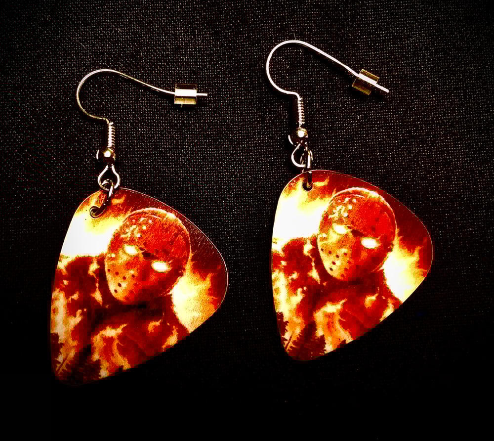 Horror CLASSICS guitar pick earrings