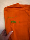 70s hand embroidered tangerine mexican apron wrap top