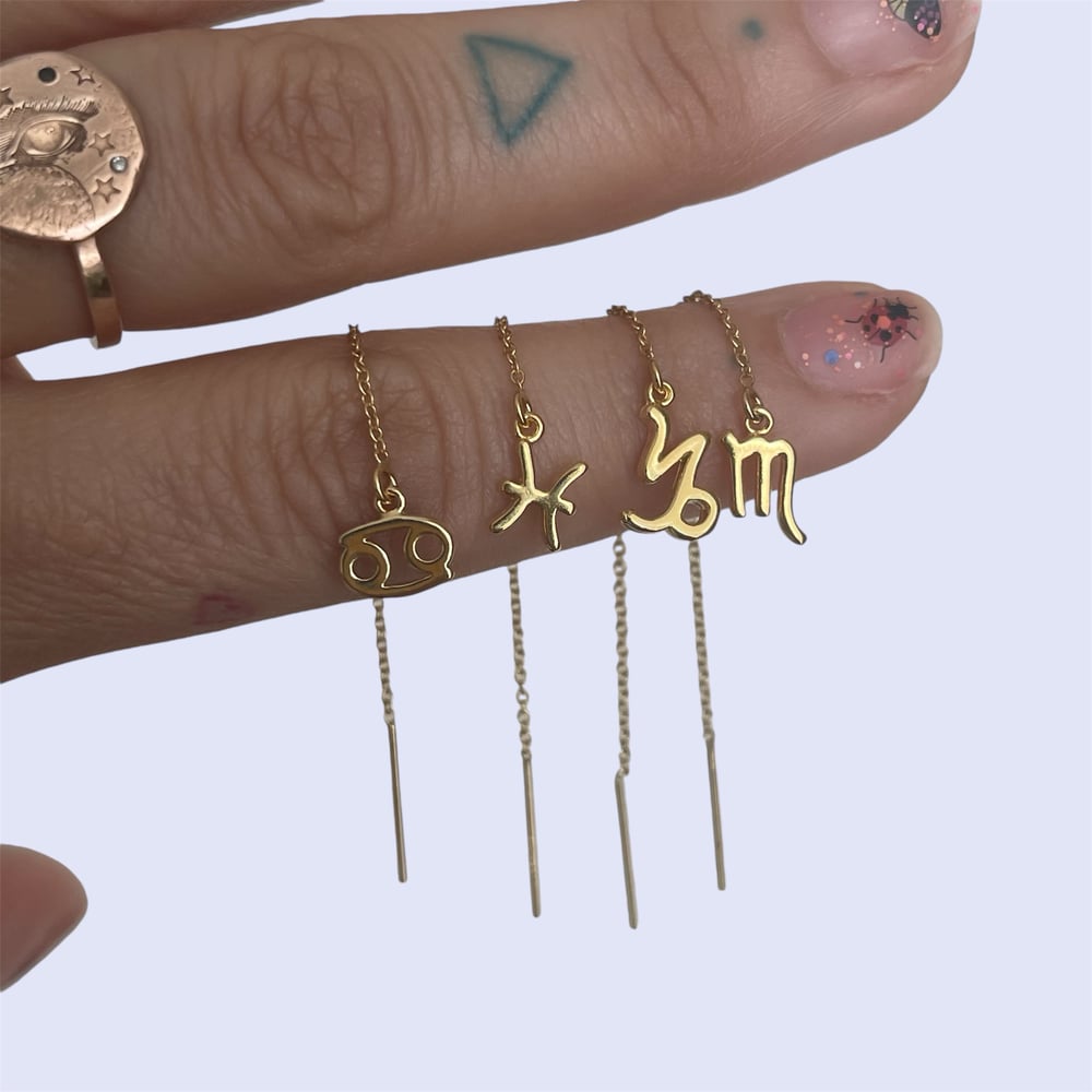 Image of Zodiac thread earring